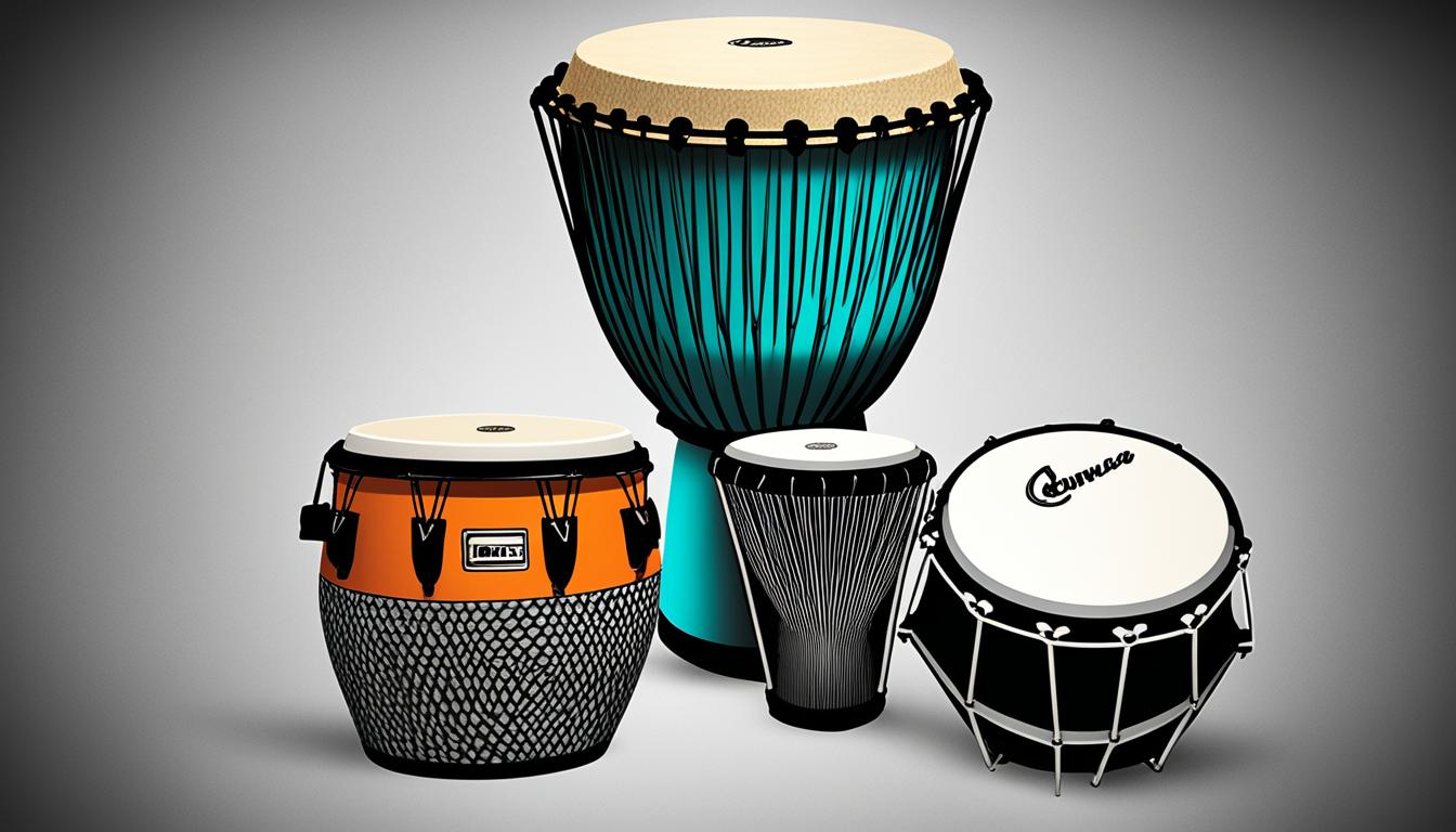 Différents instruments de percussion