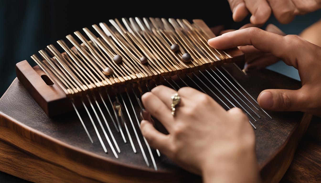 position des mains sur le kalimba