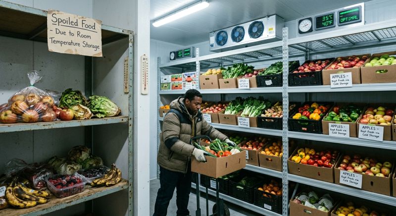 gaspillage alimentaire évité grâce à une conservation au froid maîtrisée