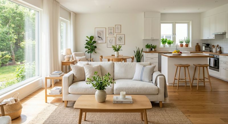 intérieur de maison lumineux et rangé