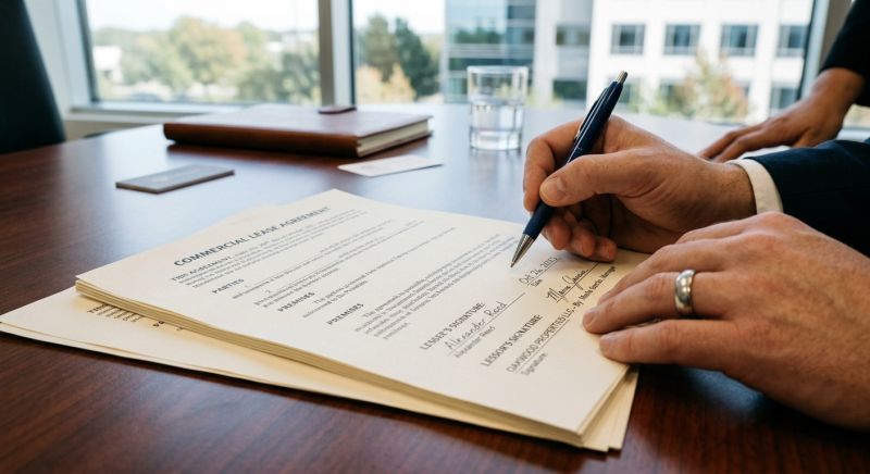 signature bail commercial contrat