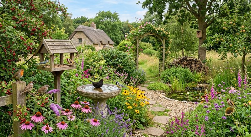 jardin naturel favorable aux oiseaux