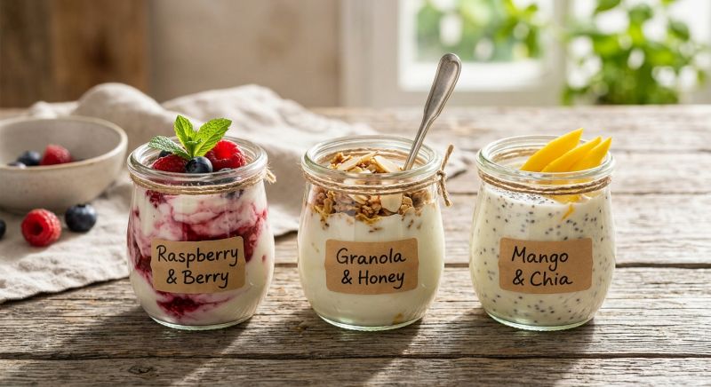 yaourts maison en pots de verre