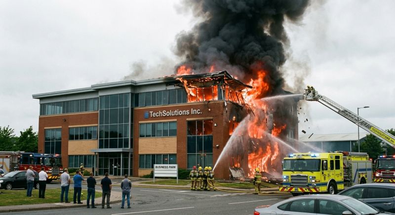 incendie en entreprise