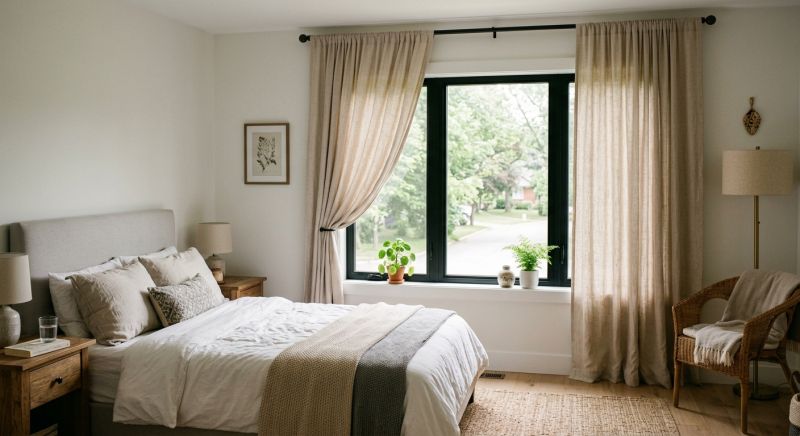 Rideaux dans chambre
