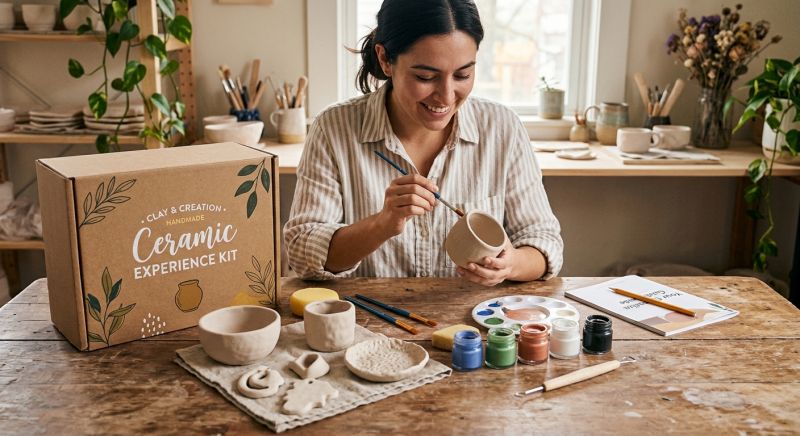 coffret expérience céramique avec pièces faites main