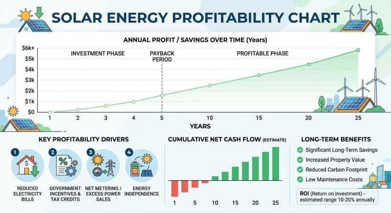 graphique rentabilité énergie solaire