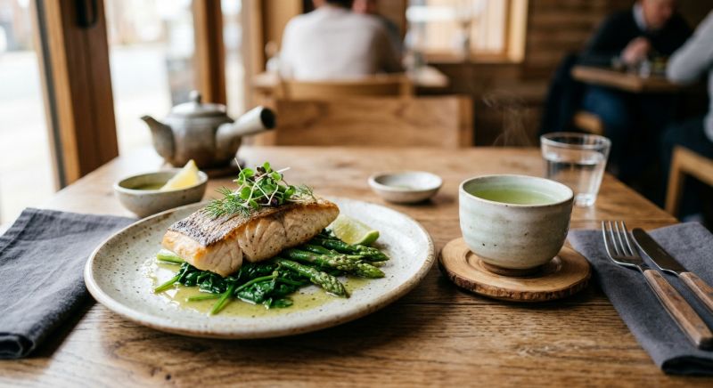 accord gastronomique entre thé vert et poisson