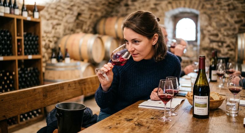 dégustation vin rouge gamay