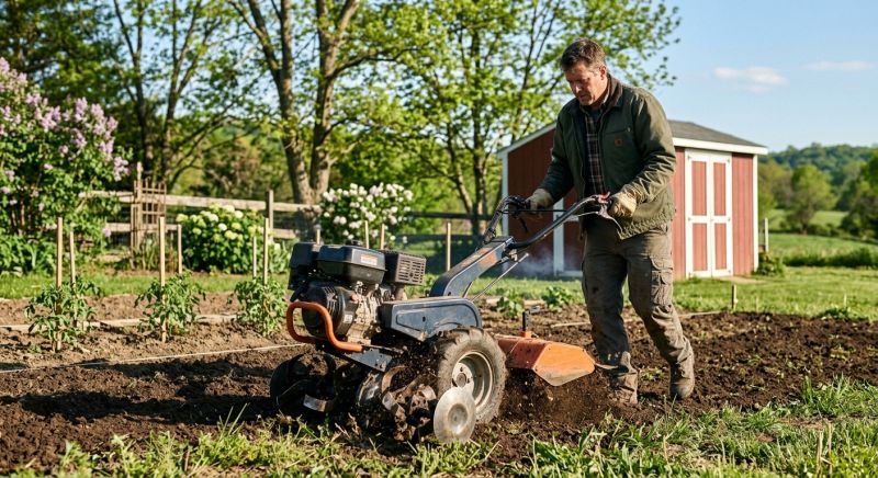 outil de jardin motorisé en extérieur