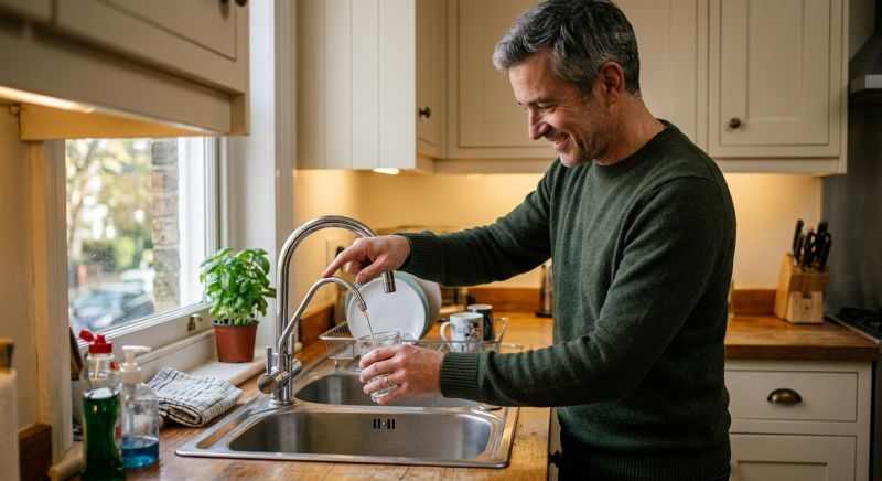 fontaine à eau sur réseau dans sa cuisine