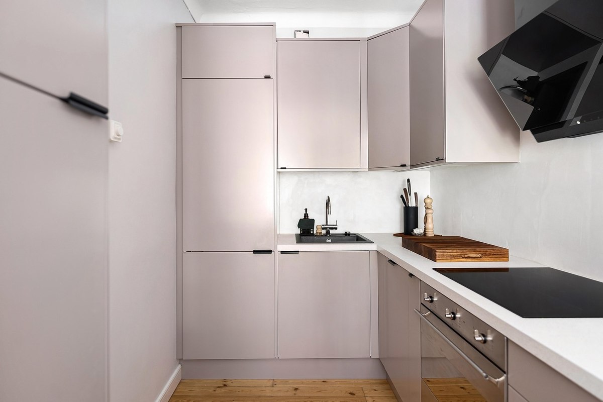Cuisine haut de gamme en inox et bois massif