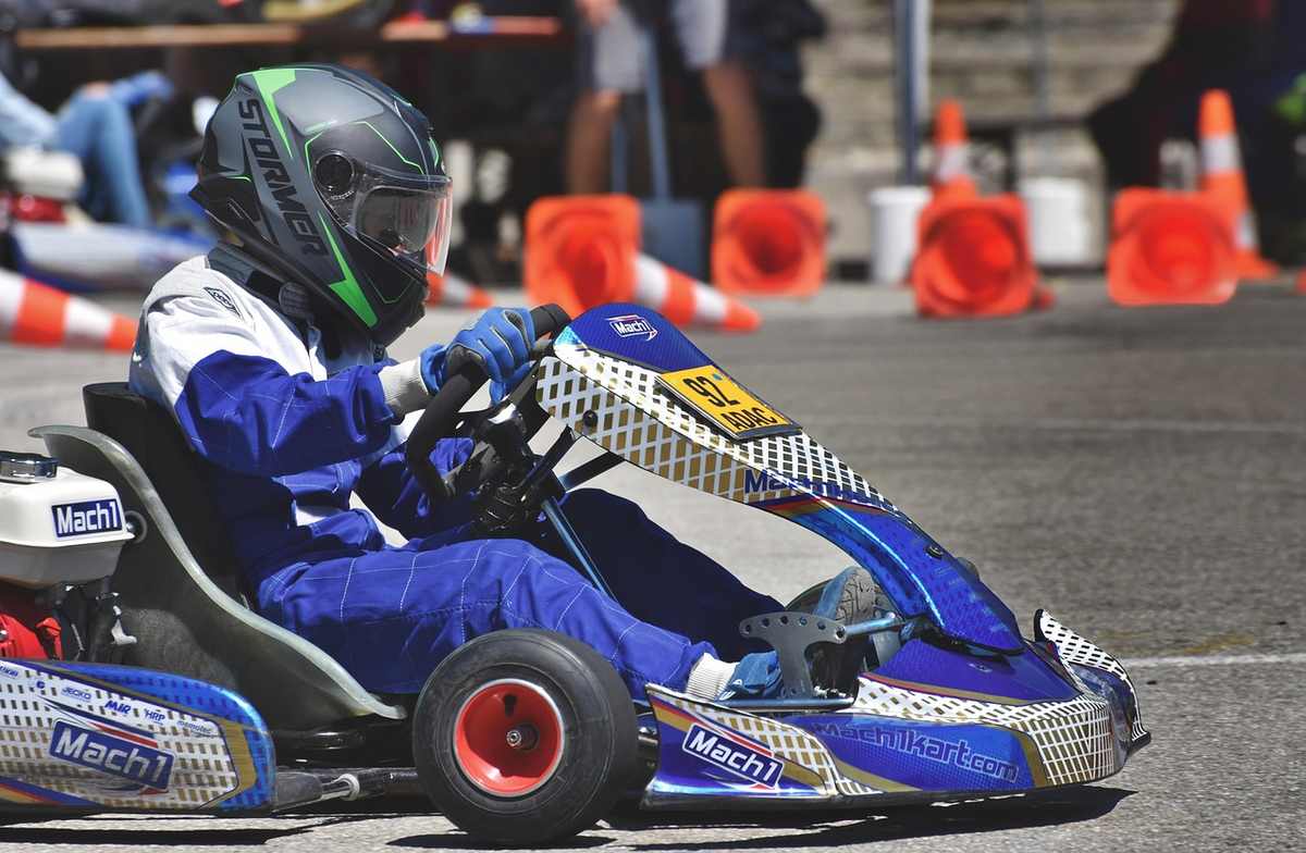 Pédalier d’un kart de location