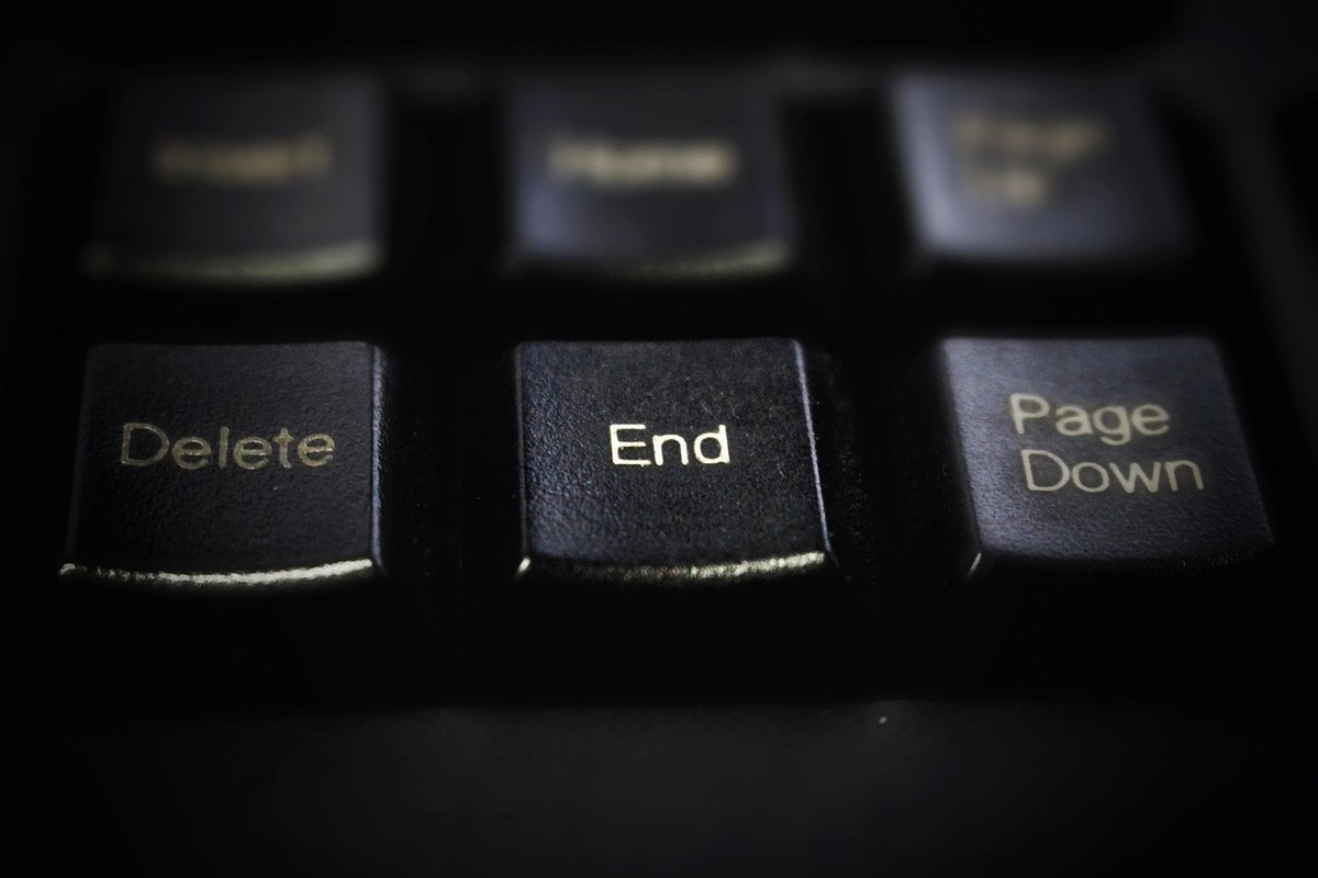 Touche suppression sur un clavier d'ordinateur